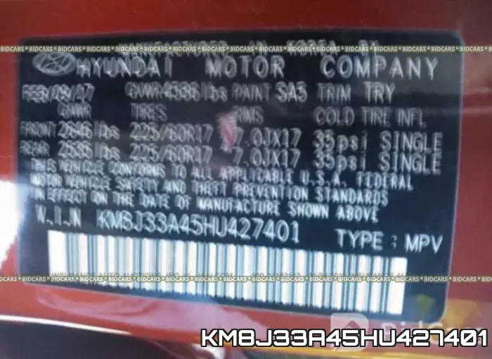 KM8J33A45HU427401 фото 10