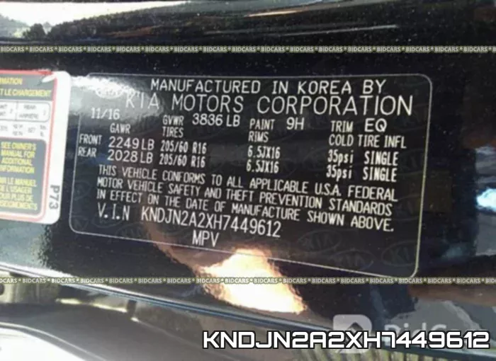KNDJN2A2XH7449612 фото 10
