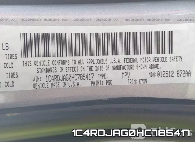 1C4RDJAG0HC785417 фото 10