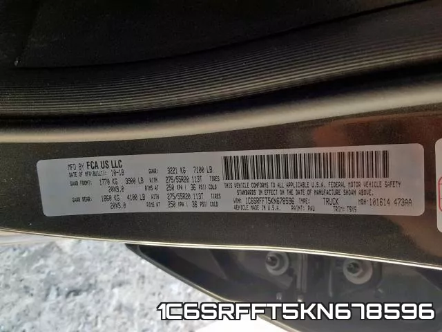 1C6SRFFT5KN678596 фото 2