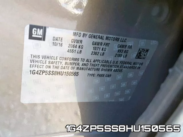1G4ZP5SS8HU150565 фото 2