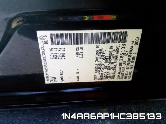 1N4AA6AP1HC385133 фото 2