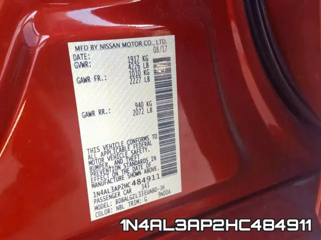 1N4AL3AP2HC484911 фото 2