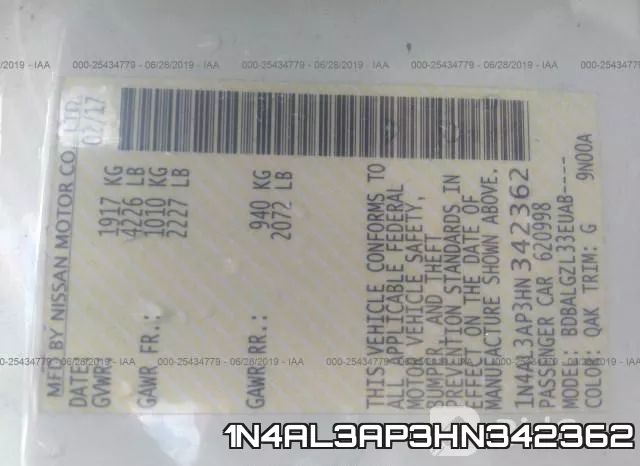 1N4AL3AP3HN342362 фото 10