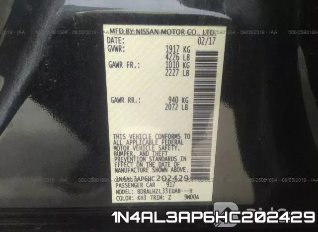 1N4AL3AP6HC202429 фото 10