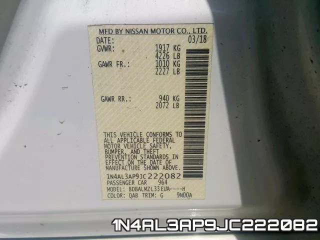 1N4AL3AP9JC222082 фото 2