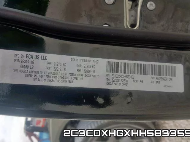 2C3CDXHGXHH583359 фото 2