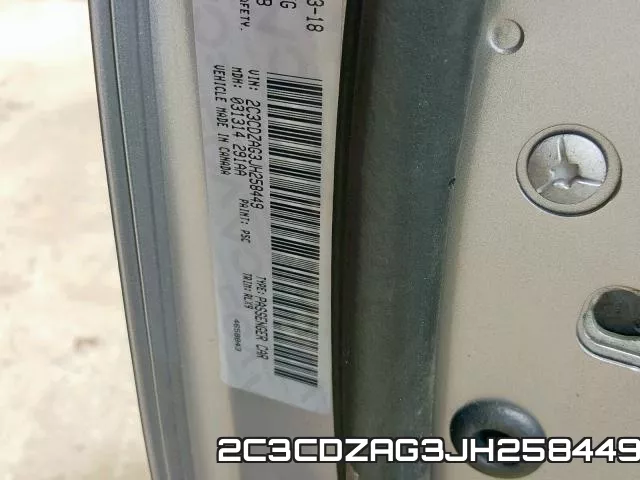 2C3CDZAG3JH258449 фото 2