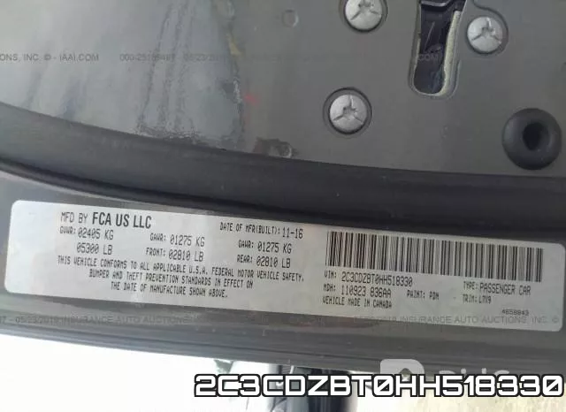 2C3CDZBT0HH518330 фото 10