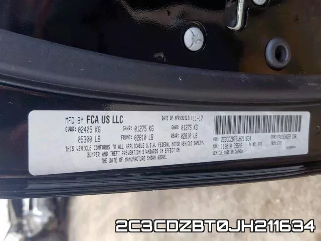 2C3CDZBT0JH211634 фото 2