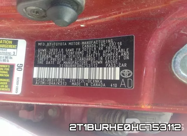 2T1BURHE0HC753112 фото 10