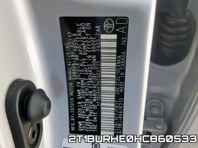 2T1BURHE0HC860533 фото 2