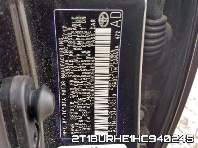 2T1BURHE1HC940245 фото 2