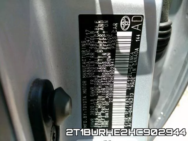 2T1BURHE2HC902944 фото 2
