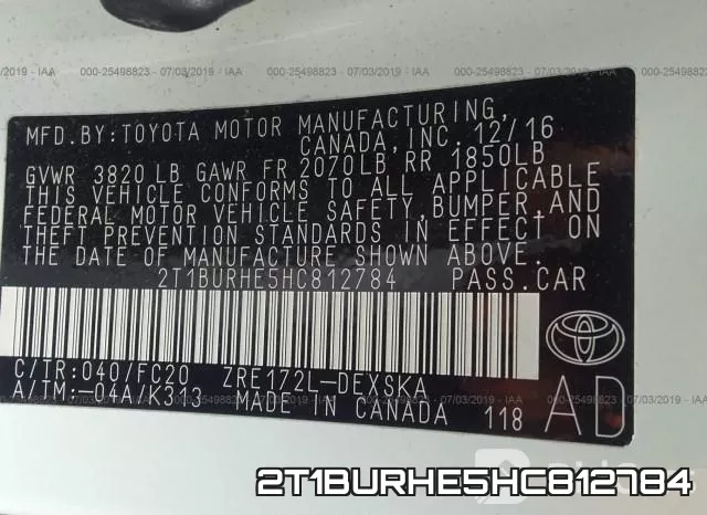 2T1BURHE5HC812784 фото 10