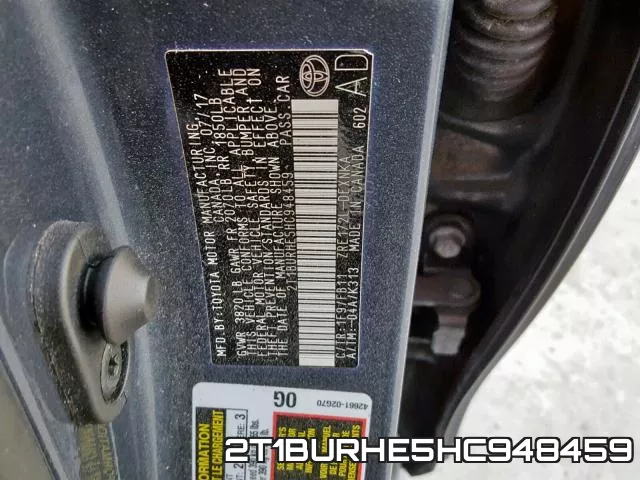 2T1BURHE5HC948459 фото 2