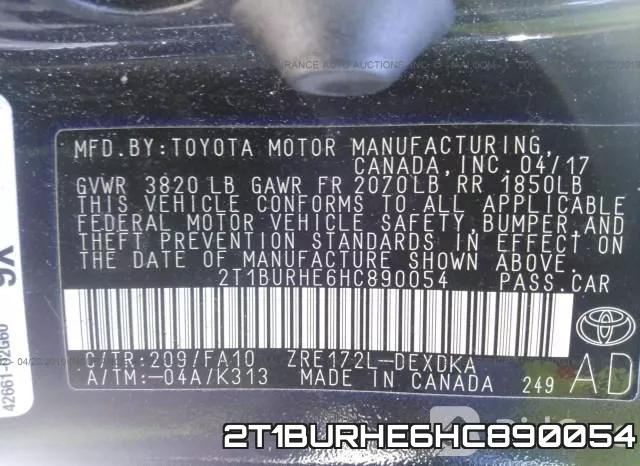 2T1BURHE6HC890054 фото 10