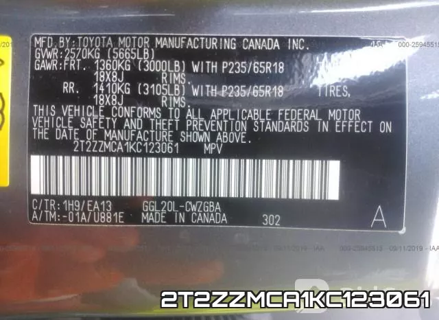 2T2ZZMCA1KC123061 фото 10