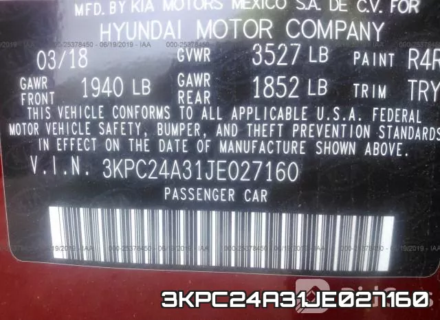 3KPC24A31JE027160 фото 10