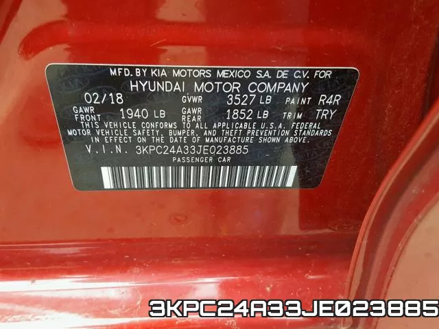 3KPC24A33JE023885 фото 2