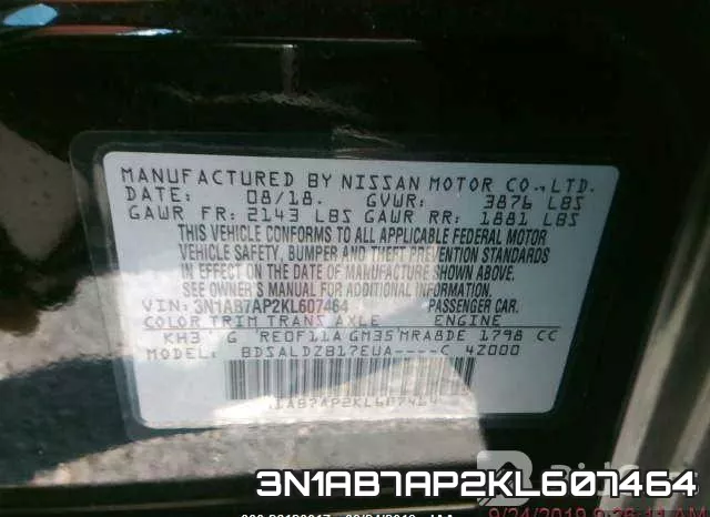 3N1AB7AP2KL607464 фото 9