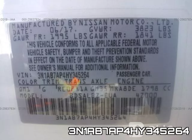 3N1AB7AP4HY345264 фото 9