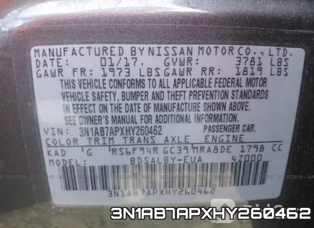 3N1AB7APXHY260462 фото 10