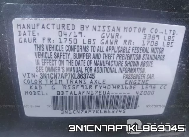 3N1CN7AP7KL863745 фото 10