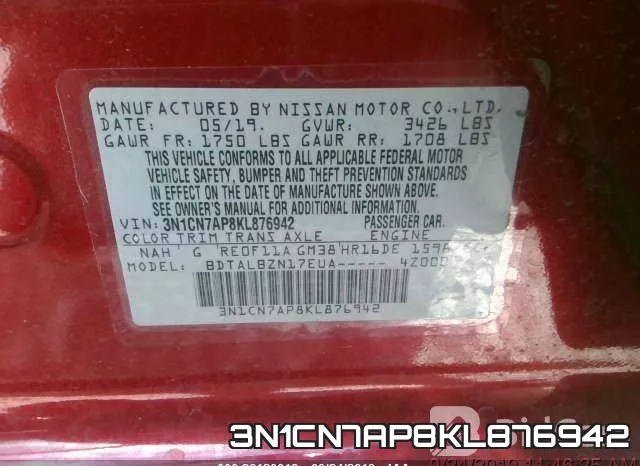 3N1CN7AP8KL876942 фото 10