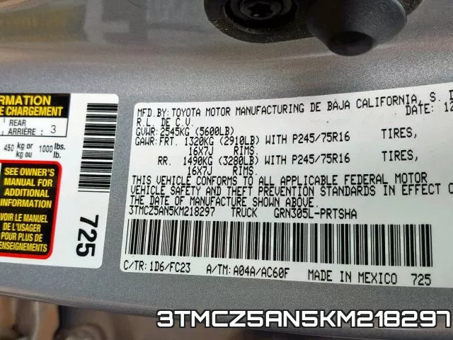 3TMCZ5AN5KM218297 фото 2