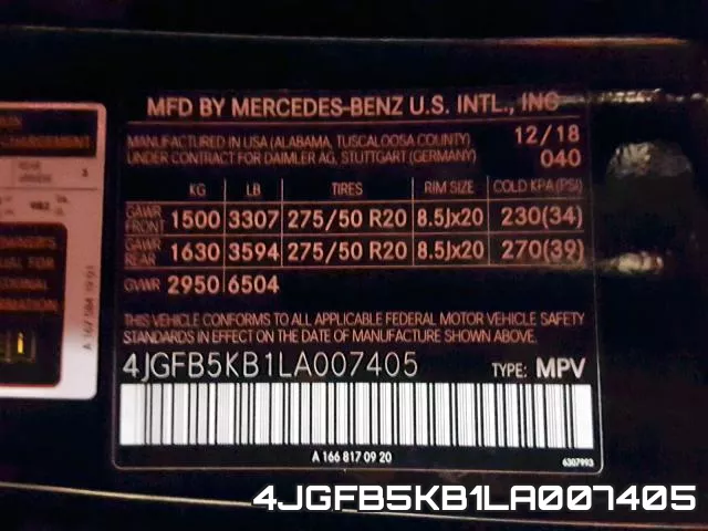 4JGFB5KB1LA007405 фото 2