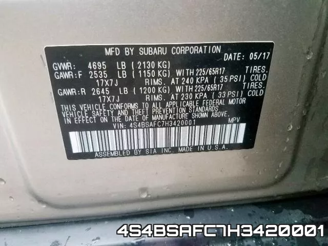 4S4BSAFC7H3420001 фото 2