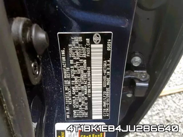 4T1BK1EB4JU286640 фото 2