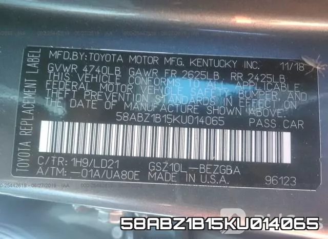 58ABZ1B15KU014065 фото 10