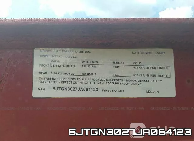 5JTGN3027JA064123 фото 10