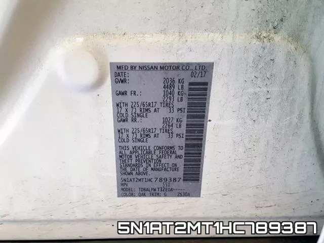 5N1AT2MT1HC789387 фото 2