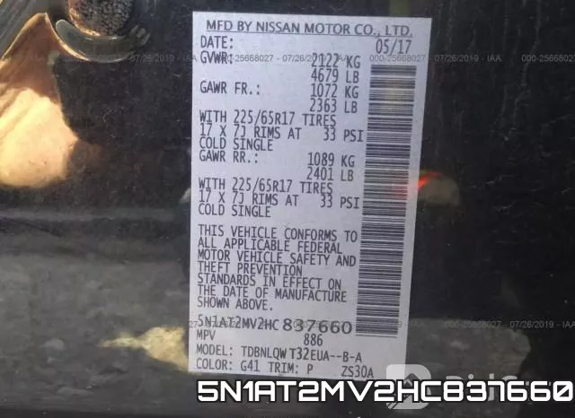 5N1AT2MV2HC837660 фото 10