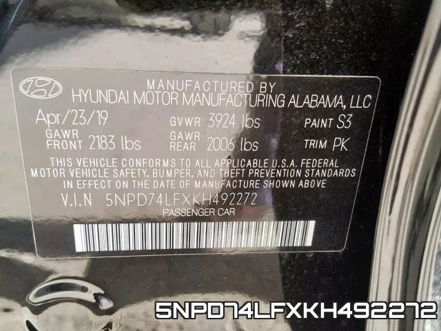 5NPD74LFXKH492272 фото 2