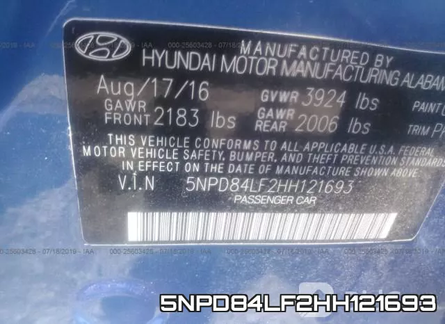 5NPD84LF2HH121693 фото 10