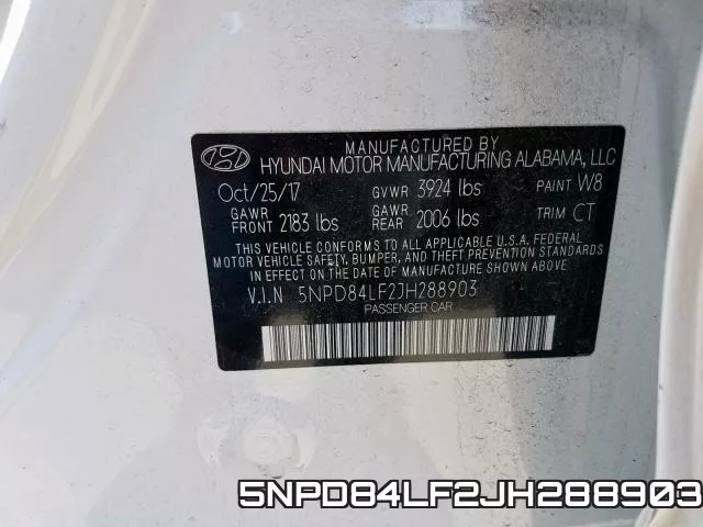 5NPD84LF2JH288903 фото 2