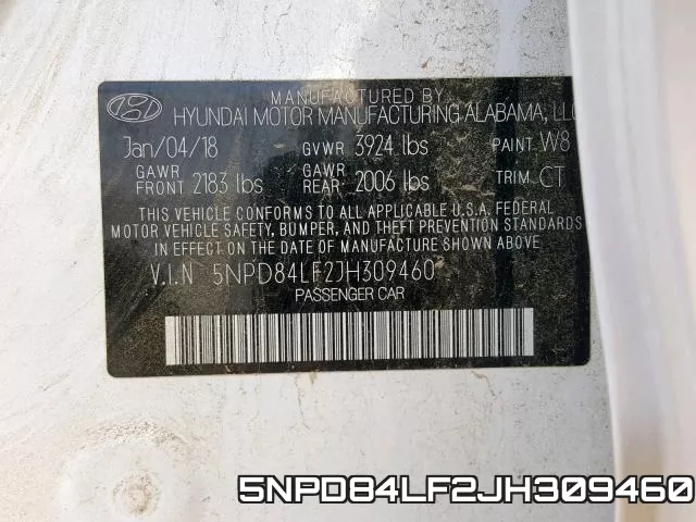 5NPD84LF2JH309460 фото 2