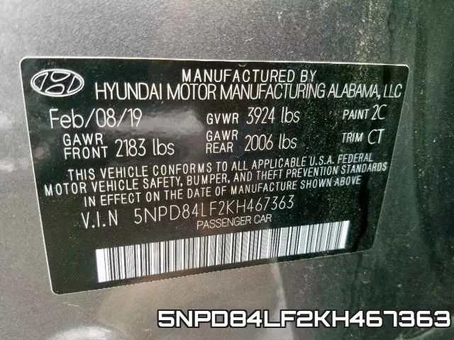 5NPD84LF2KH467363 фото 2