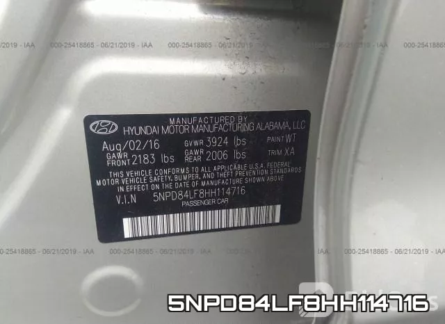 5NPD84LF8HH114716 фото 10