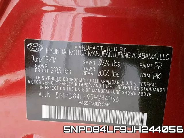 5NPD84LF9JH244056 фото 2