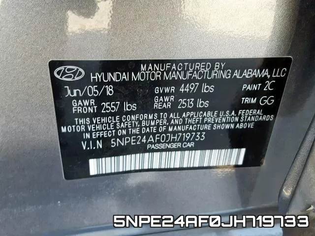 5NPE24AF0JH719733 фото 2