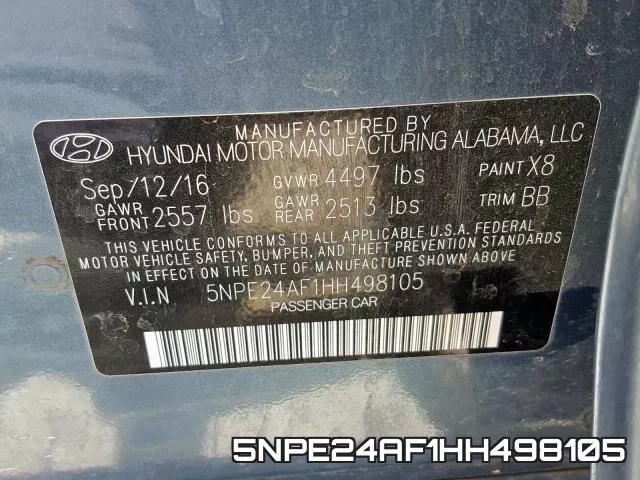 5NPE24AF1HH498105 фото 2