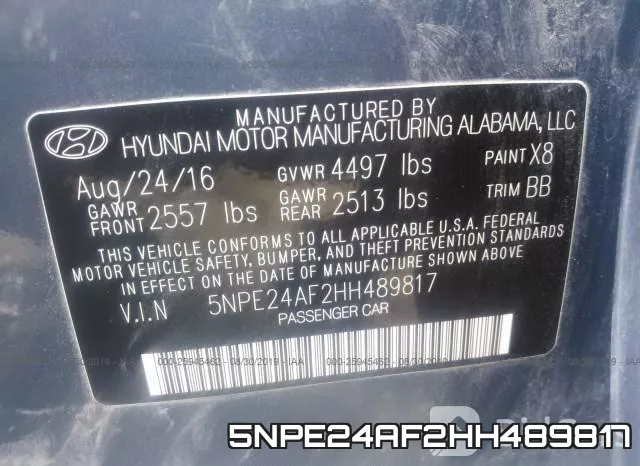 5NPE24AF2HH489817 фото 10