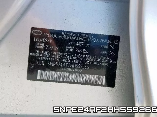 5NPE24AF2HH559266 фото 2