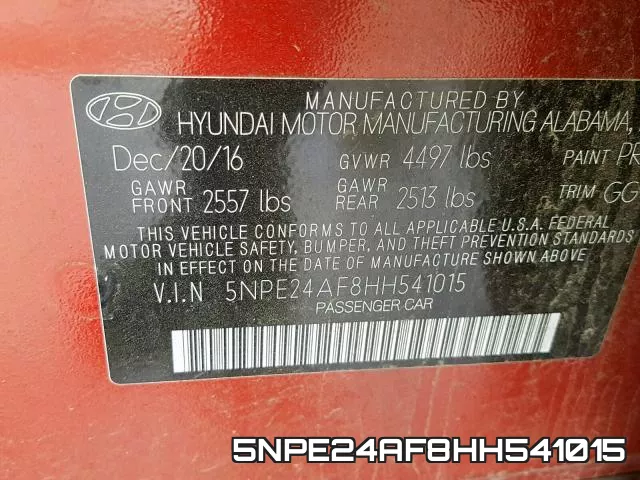 5NPE24AF8HH541015 фото 2