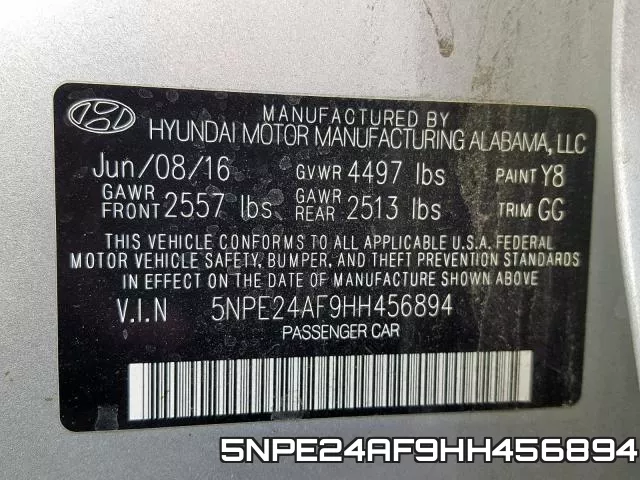 5NPE24AF9HH456894 фото 2